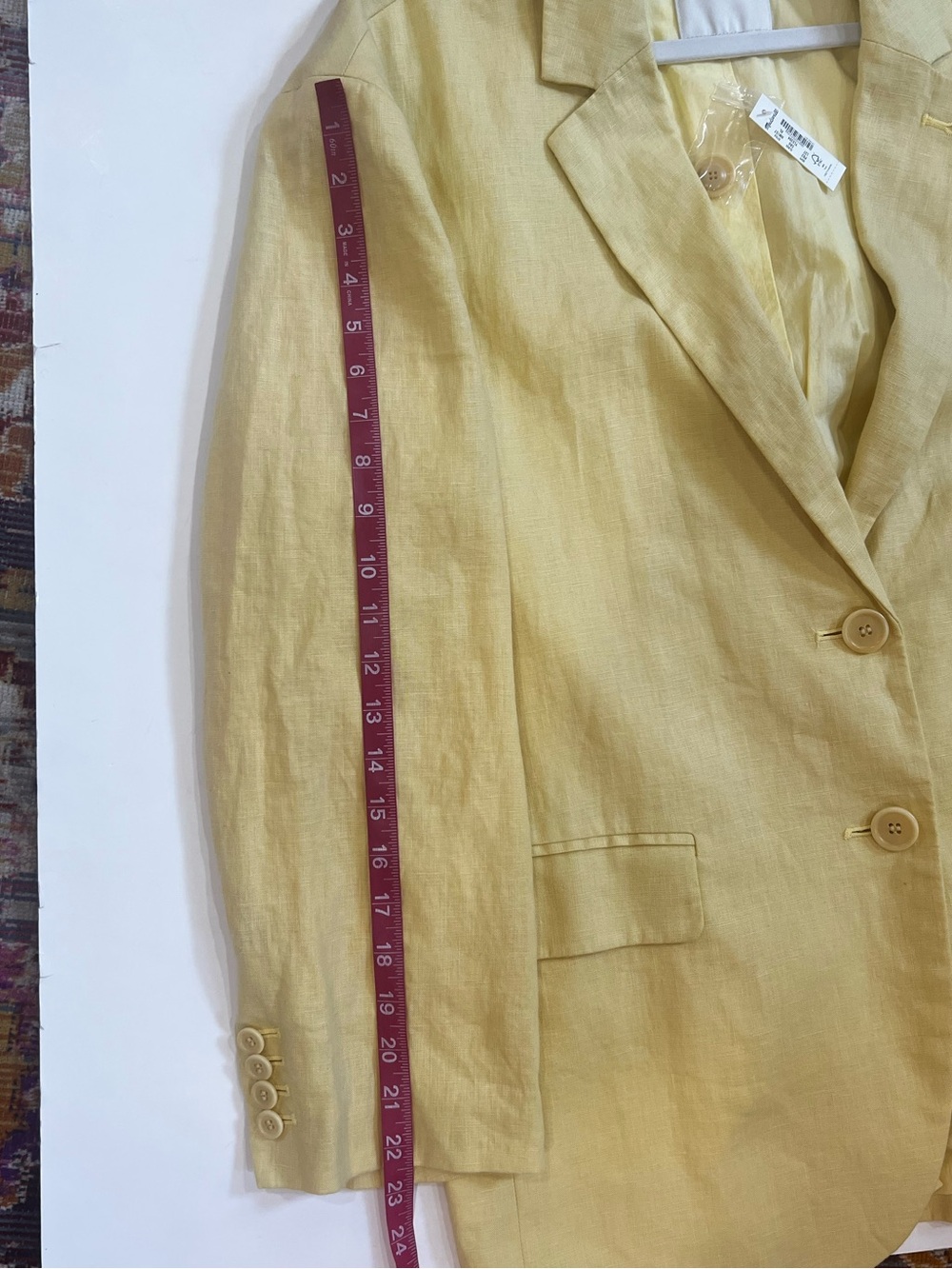 Madewell the Oversized Yellow Linen Blazer - Picture 14 of 14